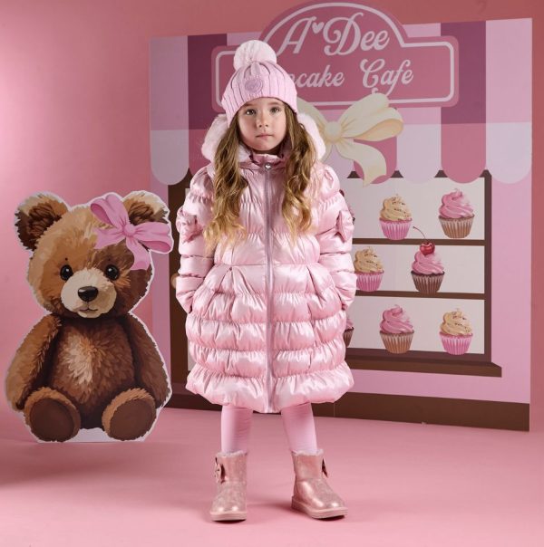 ADee W25205 Montana Padded Long Metallic Jacket Preorder - Image 2