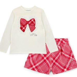 ADee W251508 Lexi Check Bow Shorts Set Preorder