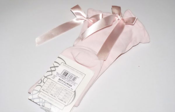Pex Pink or White Grazia Ribbon Knee High Socks Sizes 0-2.5 up to 12.5-3.5 - Image 3