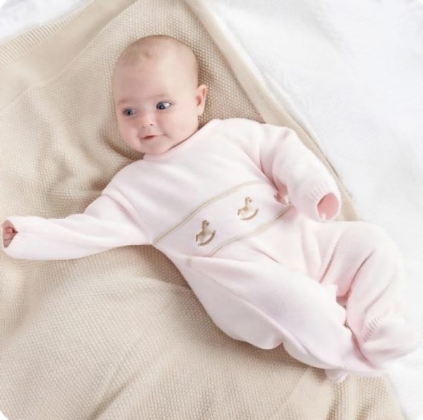 Dandelion A4977P Pink Rocking Horse Knitted Winter All in One Preorder - Image 2
