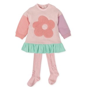 Agatha Ruiz by Tutto Piccolo 8238 Winter Pink Dress & Tights Preorder Due 31/08