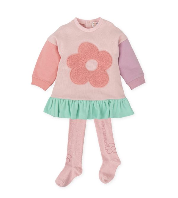 Agatha Ruiz by Tutto Piccolo 8238 Winter Pink Dress & Tights Preorder Due 31/08