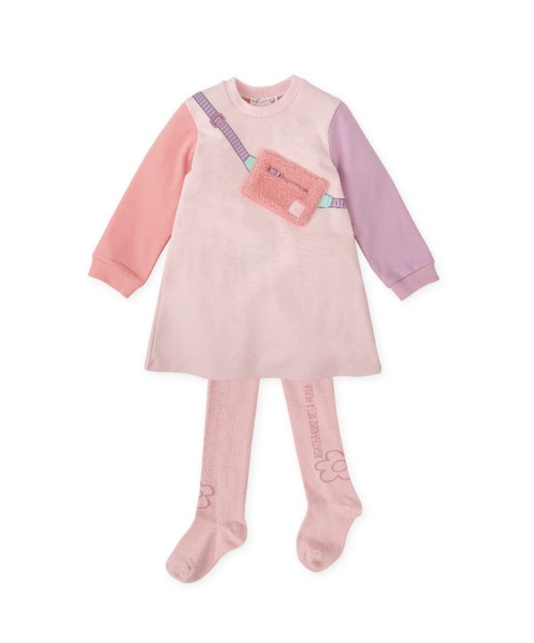 Agatha Ruiz by Tutto Piccolo 8237 Winter Pink Dress & Tights Set Preorder Due 31/08