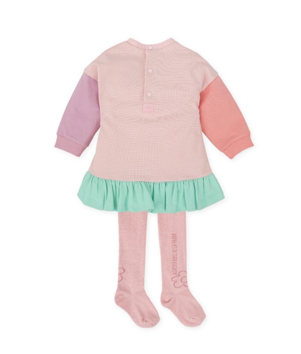 Agatha Ruiz by Tutto Piccolo 8238 Winter Pink Dress & Tights Preorder Due 31/08 - Image 3
