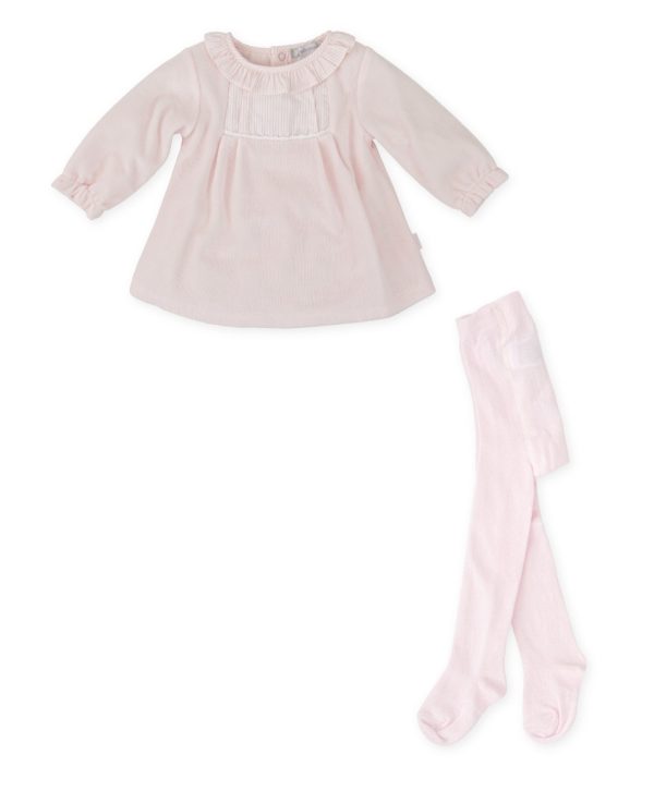 Tutto Piccolo 2285 Pink Winter Dress & Tights Preorder Due 31/08 - Image 4