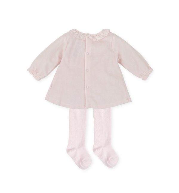 Tutto Piccolo 2285 Pink Winter Dress & Tights Preorder Due 31/08 - Image 3