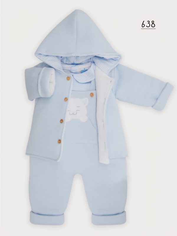 Sardon 638 Winter 3 PC Coat, Dungaree & Shirt