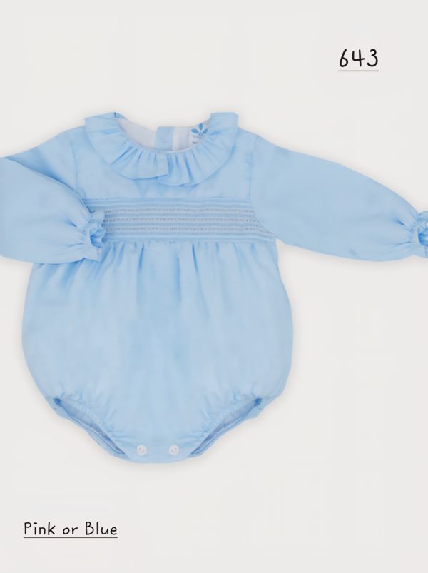 Sardon 643 Winter Blue or Pink Long Sleeved Romper Preorder 31/08