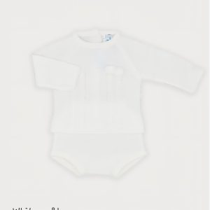 Sardon 732 Winter White or Blue Long Sleeved Romper Preorder 31/08