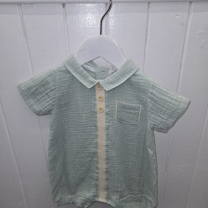 Pastels & Co PA-207C Justin Sage Summer Romper Sizes 6M - 18M