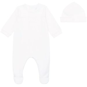 Emile et Rose 2588 Heath Unisex White Teddy All in One with Hat Preorder 31/08