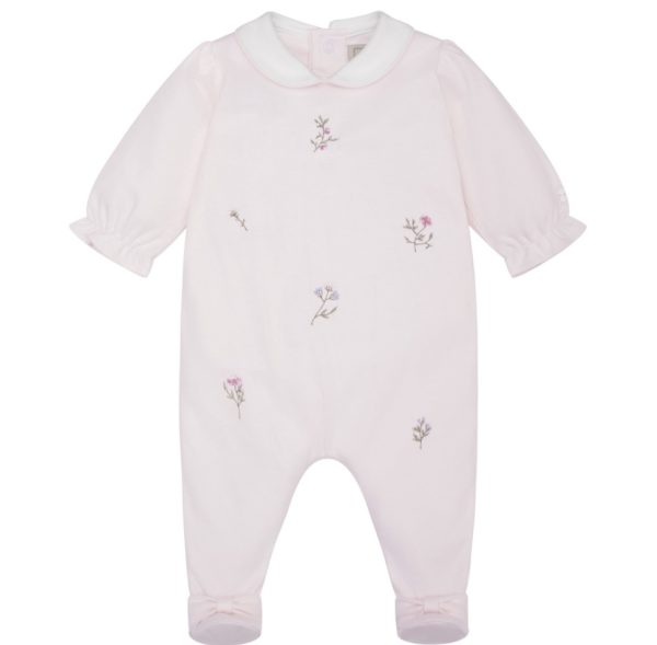 Emile et Rose 2624 Karen Baby Pink All in One with Flowers Preorder 31/08