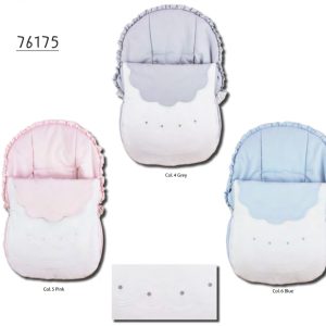 Rosy Fuentes 76175 Car Seat Cover in Pink or Blue Preorder