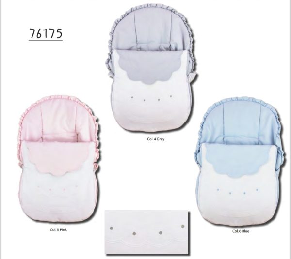 Rosy Fuentes 76175 Car Seat Cover in Pink or Blue Preorder