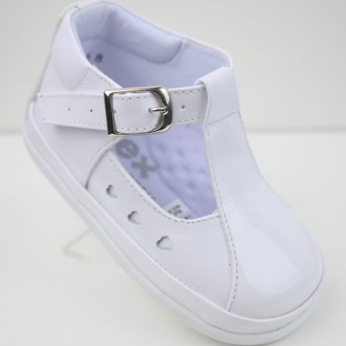 B0351 Elsa Shoes White Patent